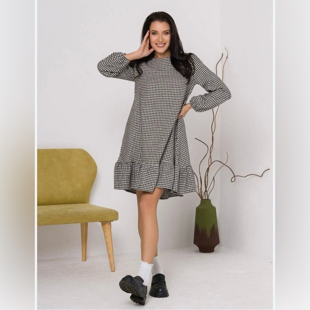 GUC Sz 12 Melonie T Plaid 3/4 Sleeve Fit & Flare Dress